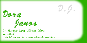 dora janos business card